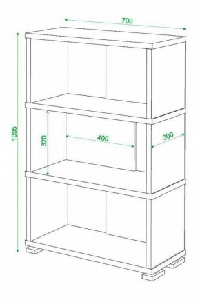 Стеллаж книжный Домино СБ-10_3 в Южноуральске - yuzhnouralsk.mebel24.online | фото 3