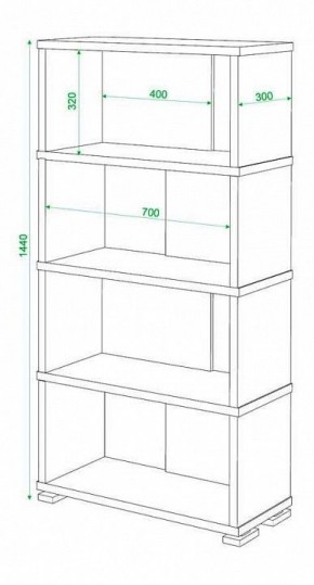 Стеллаж книжный Домино СБ-10_4 в Южноуральске - yuzhnouralsk.mebel24.online | фото 2