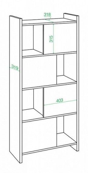 Стеллаж комбинированный Домино Лайт СТЛ-3В в Южноуральске - yuzhnouralsk.mebel24.online | фото 2