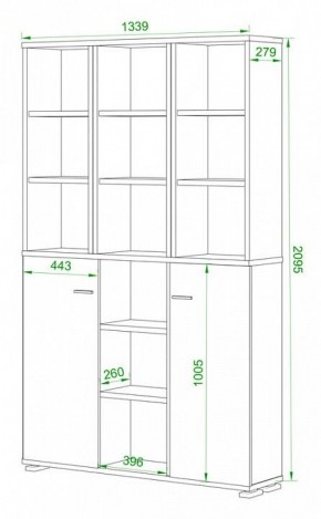 Стеллаж комбинированный Домино нельсон ПУ-40-6 в Южноуральске - yuzhnouralsk.mebel24.online | фото 2