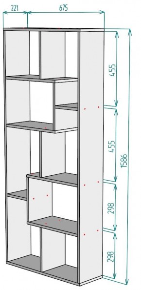 Стеллаж S8 1586х675х221 в Южноуральске - yuzhnouralsk.mebel24.online | фото 2