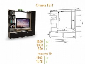 Стенка для гостиной ТВ-1 в Южноуральске - yuzhnouralsk.mebel24.online | фото 2