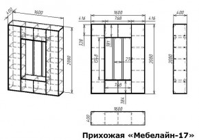 Стенка для прихожей Мебелайн-17 в Южноуральске - yuzhnouralsk.mebel24.online | фото 3