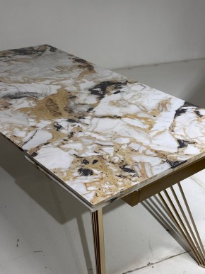 Стол ACERRA NEW 160 GLOSS GRAND JADE SOLID CERAMIC/ каркас цвета шампань, ®DISAUR в Южноуральске - yuzhnouralsk.mebel24.online | фото 5