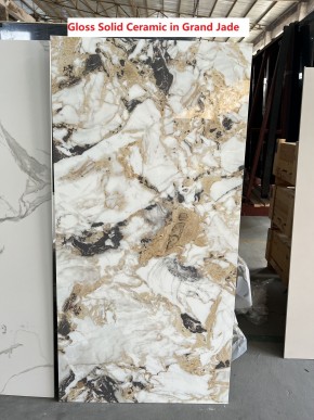 Стол ACERRA NEW 160 GLOSS GRAND JADE SOLID CERAMIC/ каркас цвета шампань, ®DISAUR в Южноуральске - yuzhnouralsk.mebel24.online | фото 6