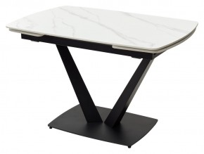 Стол ALATRI 120 MATT WHITE MARBLE SOLID CERAMIC / BLACK, ®DISAUR в Южноуральске - yuzhnouralsk.mebel24.online | фото 2