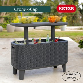 Стол Беви Бар (Bevy Bar Large Cool Bar), графит в Южноуральске - yuzhnouralsk.mebel24.online | фото 1