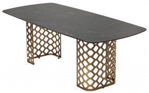 Стол CHIAVARI 220 KL-116 Черный мрамор матовый, итальянская керамика / бронзовый, ®DISAUR в Южноуральске - yuzhnouralsk.mebel24.online | фото 7