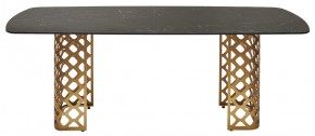 Стол CHIAVARI 220 KL-116 Черный мрамор матовый, итальянская керамика / бронзовый, ®DISAUR в Южноуральске - yuzhnouralsk.mebel24.online | фото 8