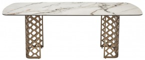 Стол CHIAVARI 220 KL-188 Контрастный мрамор матовый, итальянская керамика / Шампань, ®DISAUR в Южноуральске - yuzhnouralsk.mebel24.online | фото 8