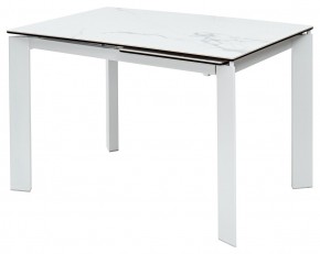 Стол CORNER 120 MATTE STATUARIO Белый мрамор матовый керамика, стекло/ белый каркас, ®DISAUR в Южноуральске - yuzhnouralsk.mebel24.online | фото 2