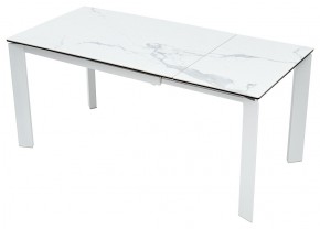 Стол CORNER 120 MATTE STATUARIO Белый мрамор матовый керамика, стекло/ белый каркас, ®DISAUR в Южноуральске - yuzhnouralsk.mebel24.online | фото 3