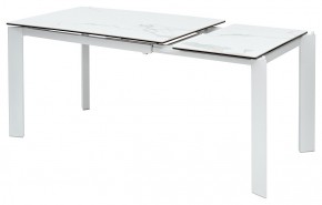 Стол CORNER 120 MATTE STATUARIO Белый мрамор матовый керамика, стекло/ белый каркас, ®DISAUR в Южноуральске - yuzhnouralsk.mebel24.online | фото 4