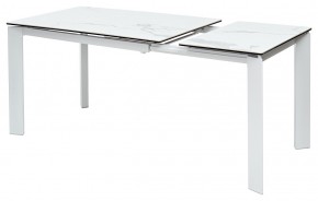 Стол CORNER 120 MATTE STATUARIO Белый мрамор матовый керамика, стекло/ белый каркас, ®DISAUR в Южноуральске - yuzhnouralsk.mebel24.online | фото 5