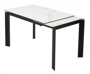 Стол CORNER 120 MATTE STATUARIO Белый мрамор матовый керамика, стекло/ черный каркас, ®DISAUR в Южноуральске - yuzhnouralsk.mebel24.online | фото 3