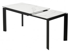 Стол CORNER 120 MATTE STATUARIO Белый мрамор матовый керамика, стекло/ черный каркас, ®DISAUR в Южноуральске - yuzhnouralsk.mebel24.online | фото 4