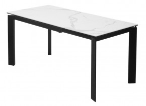 Стол CORNER 120 MATTE STATUARIO Белый мрамор матовый керамика, стекло/ черный каркас, ®DISAUR в Южноуральске - yuzhnouralsk.mebel24.online | фото 5