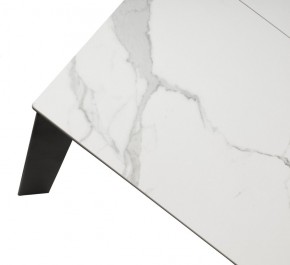 Стол CORNER 120 MATTE STATUARIO Белый мрамор матовый керамика, стекло/ черный каркас, ®DISAUR в Южноуральске - yuzhnouralsk.mebel24.online | фото 8
