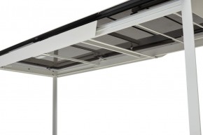 Стол CREMONA 140 HIGH GLOSS STATUARIO Белый мрамор глянцевый, керамика/ белый каркас, ®DISAUR в Южноуральске - yuzhnouralsk.mebel24.online | фото 2