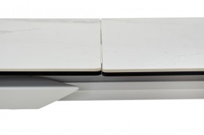 Стол CREMONA 140 HIGH GLOSS STATUARIO Белый мрамор глянцевый, керамика/ белый каркас, ®DISAUR в Южноуральске - yuzhnouralsk.mebel24.online | фото 3