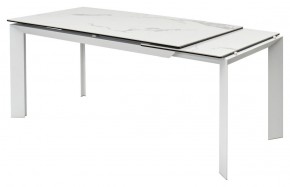 Стол CREMONA 140 HIGH GLOSS STATUARIO Белый мрамор глянцевый, керамика/ белый каркас, ®DISAUR в Южноуральске - yuzhnouralsk.mebel24.online | фото 7