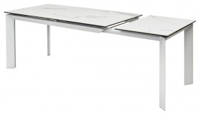 Стол CREMONA 140 HIGH GLOSS STATUARIO Белый мрамор глянцевый, керамика/ белый каркас, ®DISAUR в Южноуральске - yuzhnouralsk.mebel24.online | фото 8