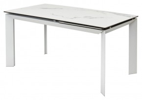 Стол CREMONA 140 HIGH GLOSS STATUARIO Белый мрамор глянцевый, керамика/ белый каркас, ®DISAUR в Южноуральске - yuzhnouralsk.mebel24.online | фото 9