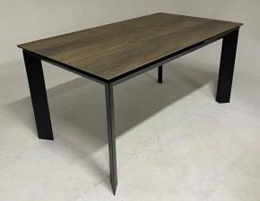 Стол CREMONA 140 KL-61 под дерево, итальянская керамика/ черный каркас, ®DISAUR в Южноуральске - yuzhnouralsk.mebel24.online | фото 2