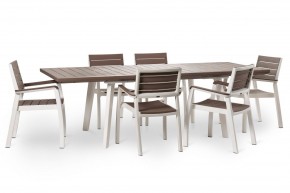 Стол Гармония раздвижной (Harmony Extendable) белый-капучино в Южноуральске - yuzhnouralsk.mebel24.online | фото 6