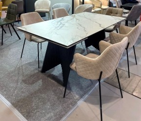Стол IVAR 180 MARBLES KL-188 Контрастный мрамор, итальянская керамика, ®DISAUR в Южноуральске - yuzhnouralsk.mebel24.online | фото 11