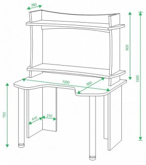 Стол компьютерный Домино lite СКЛ-Игр120 в Южноуральске - yuzhnouralsk.mebel24.online | фото 2