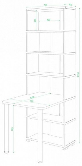 Стол компьютерный Домино СБ-10М/6 в Южноуральске - yuzhnouralsk.mebel24.online | фото 2