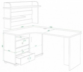 Стол компьютерный Домино СР-145 в Южноуральске - yuzhnouralsk.mebel24.online | фото 2