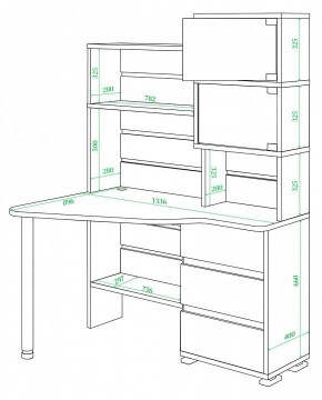 Стол компьютерный Домино СР-322 в Южноуральске - yuzhnouralsk.mebel24.online | фото 2