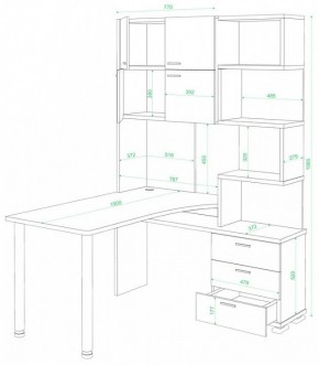 Стол компьютерный Домино СР-500М/190 в Южноуральске - yuzhnouralsk.mebel24.online | фото 2