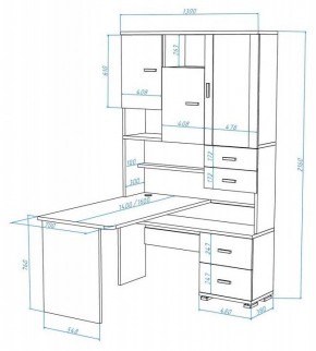 Стол компьютерный Домино СР-620/140 в Южноуральске - yuzhnouralsk.mebel24.online | фото 2