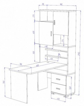 Стол компьютерный Домино СР-720/140 в Южноуральске - yuzhnouralsk.mebel24.online | фото 2