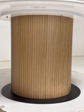 Стол MESA D120 цвет БЕЛЫЙ МРАМОР M326 / Каркас OAK, ®DISAUR в Южноуральске - yuzhnouralsk.mebel24.online | фото 4