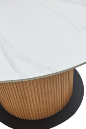 Стол MESA D120 цвет БЕЛЫЙ МРАМОР M326 / Каркас OAK, ®DISAUR в Южноуральске - yuzhnouralsk.mebel24.online | фото 5