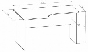 Стол офисный Офис ОФ-10 в Южноуральске - yuzhnouralsk.mebel24.online | фото 3