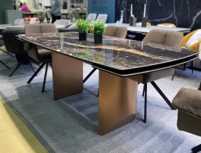Стол ПУАНТО 200 TITANIUM LAWA NERO, керамика / МЕДЬ каркас М-City в Южноуральске - yuzhnouralsk.mebel24.online | фото 2