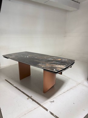 Стол ПУАНТО 200 TITANIUM LAWA NERO, керамика / МЕДЬ каркас М-City в Южноуральске - yuzhnouralsk.mebel24.online | фото 4