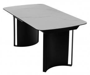 Стол RASMUS 160 TL-45 Белый мрамор, испанская керамика / черный каркас, ®DISAUR в Южноуральске - yuzhnouralsk.mebel24.online | фото 3