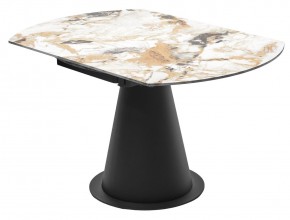 Стол TERAMO 135 GLOSS GRAND JADE SOLID CERAMIC, керамика, поворотн.механизм / Черный каркас, ®DISAUR в Южноуральске - yuzhnouralsk.mebel24.online | фото 11
