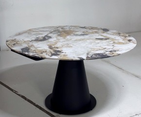 Стол TERAMO 135 GLOSS GRAND JADE SOLID CERAMIC, керамика, поворотн.механизм / Черный каркас, ®DISAUR в Южноуральске - yuzhnouralsk.mebel24.online | фото 5