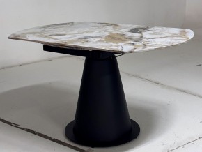 Стол TERAMO 135 GLOSS GRAND JADE SOLID CERAMIC, керамика, поворотн.механизм / Черный каркас, ®DISAUR в Южноуральске - yuzhnouralsk.mebel24.online | фото 9