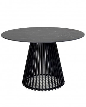 Стол TERNI 120 MATT BLACK MARBLE SOLID CERAMIC Черный мрамор матовый, керамика /Черн.каркас, ®DISAUR в Южноуральске - yuzhnouralsk.mebel24.online | фото 3