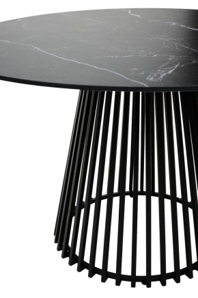 Стол TERNI 120 MATT BLACK MARBLE SOLID CERAMIC Черный мрамор матовый, керамика /Черн.каркас, ®DISAUR в Южноуральске - yuzhnouralsk.mebel24.online | фото 5