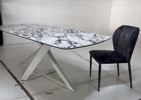 Стол VICENZA 220 BULGARI WHITE, керамика / белый, ®DISAUR в Южноуральске - yuzhnouralsk.mebel24.online | фото 4