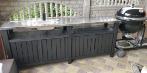 Столик для барбекю 415 Л (Unity Chef 415 L) графит в Южноуральске - yuzhnouralsk.mebel24.online | фото 1